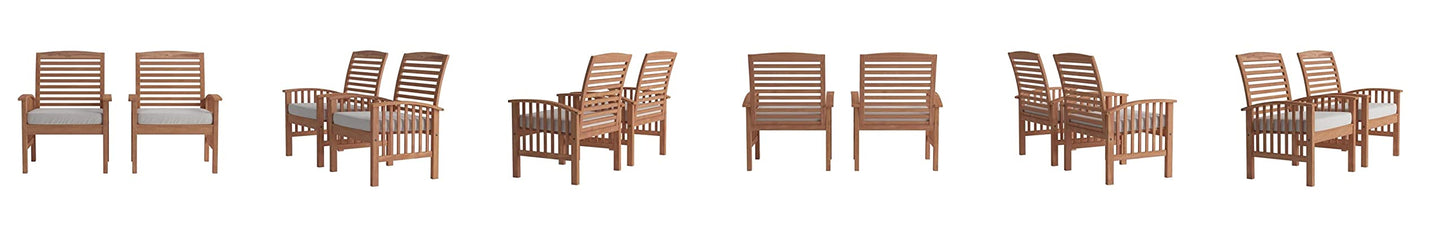 LSFH Unique Design True Innovations Acacia Wood Slat Back Accent Chair Armchair with Solid sagwan Wooden Frame Single Sofa Chair for Small Apartments, Living Room or Bedroom (1 Chair, Cream)