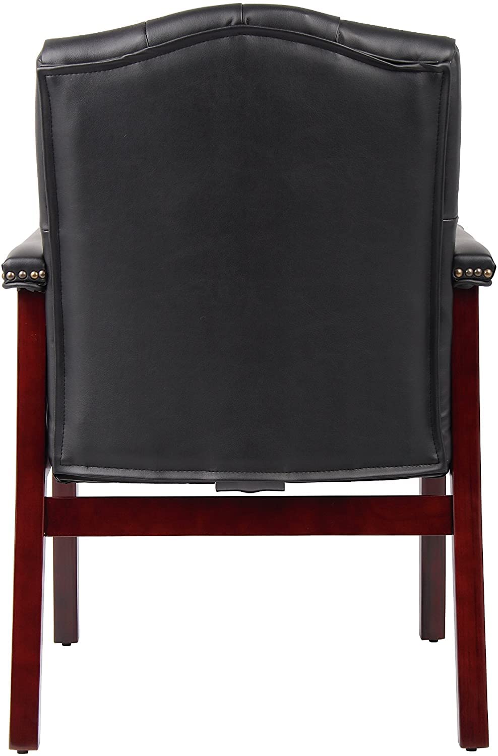 LSFH Unique Design True Innovations Ivy Button Tufted Accent Chair Armchair with Solid sagwan Wooden Frame Single Sofa Chair for Small Apartments, Living Room or Bedroom (1 Chair, Black)