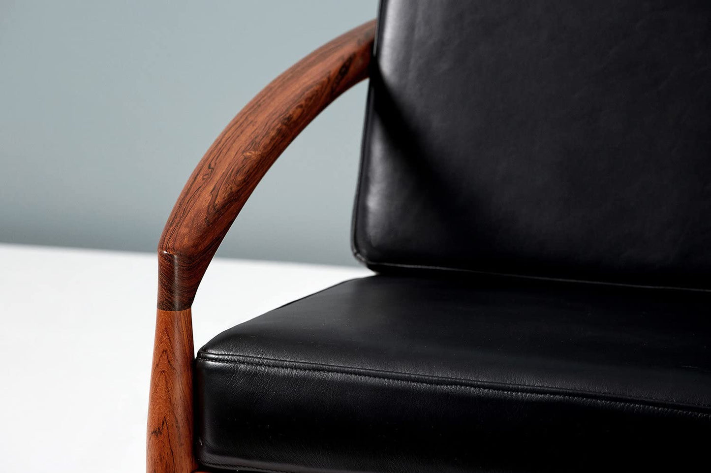 LSFH Unique Design Paper Knife Chair Leatherette Accent Chair Armchair with Solid Sagwan Wooden Frame Single Sofa Chair for Small Apartments, Living Room or Bedroom (Set of 2 Chairs, Black)