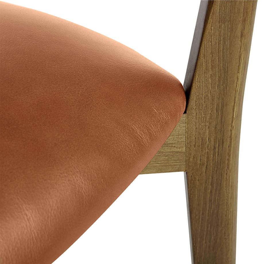 LSFH Unique Design Stone Round Back Dining Chair Accent Chair Armchair with Solid Sagwan Wooden Frame Single Sofa Chair for Small Apartments, Living Room or Bedroom (Set of 2 Chairs, Brown)