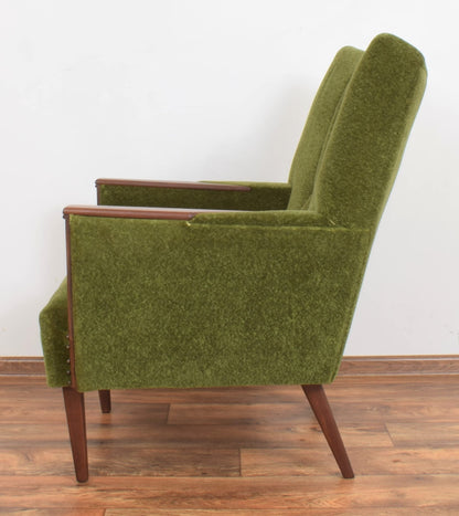 LSFH Unique Design True Innovations Danis Accent Chair with Channel Tufted Back Cushioned Armchair Single Sofa Chair for Small Apartments, Living Room or Bedroom (1 Chair, Green)