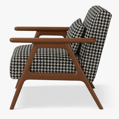 LSFH Hendricks Soft Suede Printed Accent Armchair – Stylish Single Sofa with Solid Sagwan Wood Frame for Living Room, Bedroom & Small Spaces (Set of 2 Chairs, Printed)