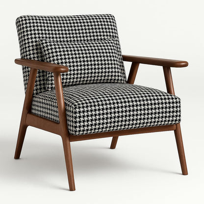 LSFH Hendricks Soft Suede Printed Accent Armchair – Stylish Single Sofa with Solid Sagwan Wood Frame for Living Room, Bedroom & Small Spaces (Set of 2 Chairs, Printed)