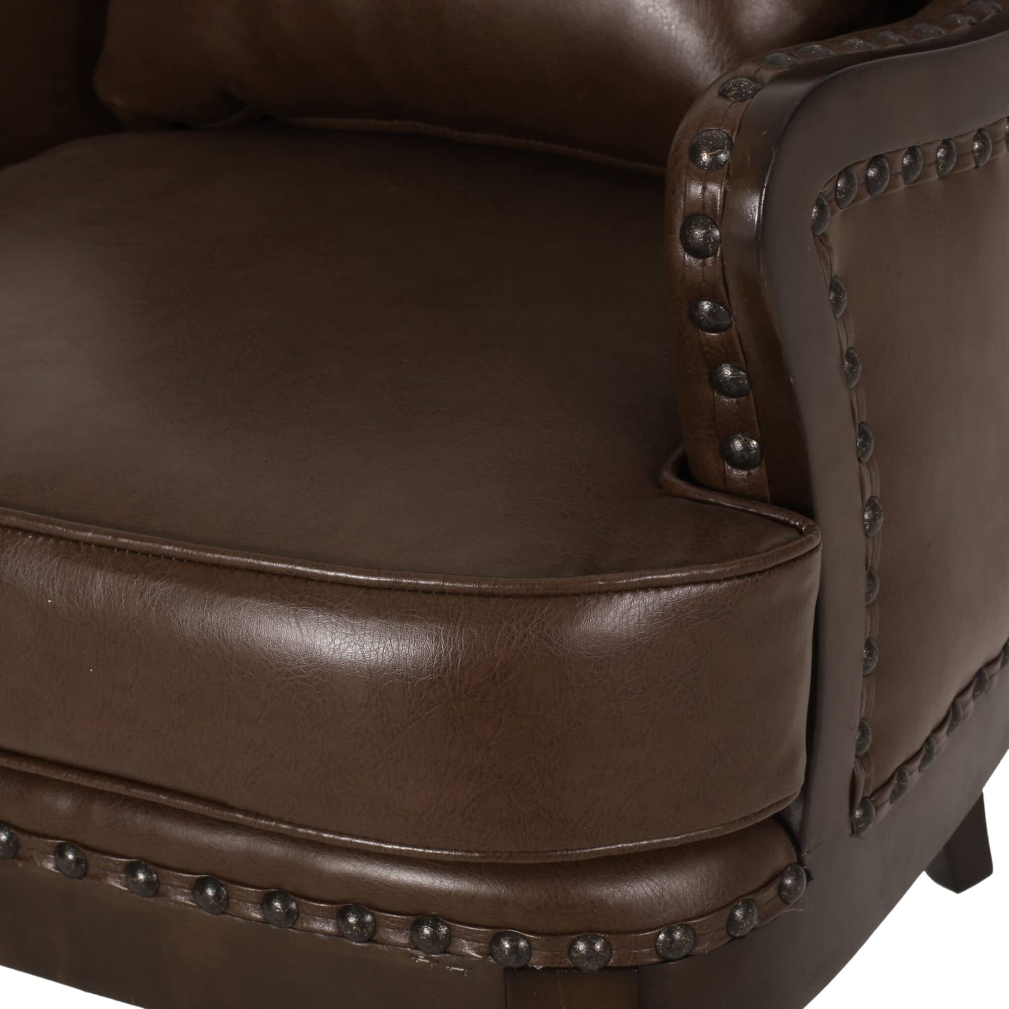 LSFH Unique Design True Innovations Mantua Accent Chair Armchair with Solid sagwan Wooden Legs Single Sofa Chair for Small Apartments, Living Room or Bedroom (Set of 2 Chair, Dark Brown)