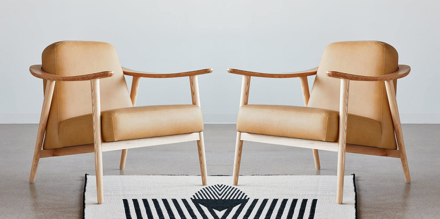 LSFH Unique Design Balticz Accent Chair Armchair with Solid Sagwan Wooden Frame Single Sofa Chair for Small Apartments, Living Room or Bedroom (Natural Finish, Brown Set of 2 Chairs)