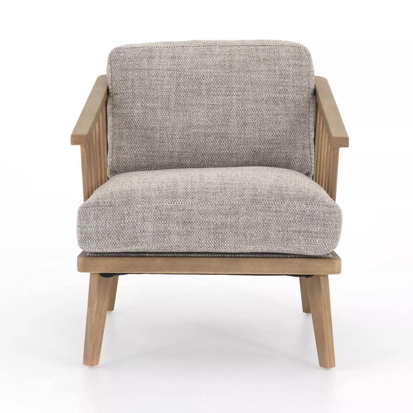 LSFH Unique Design True Innovations Coal Fabric Accent Chair Armchair with Solid Sagwan Wooden Frame Single Sofa Chair for Small Apartments, Living Room or Bedroom (1 Chair, Grey)