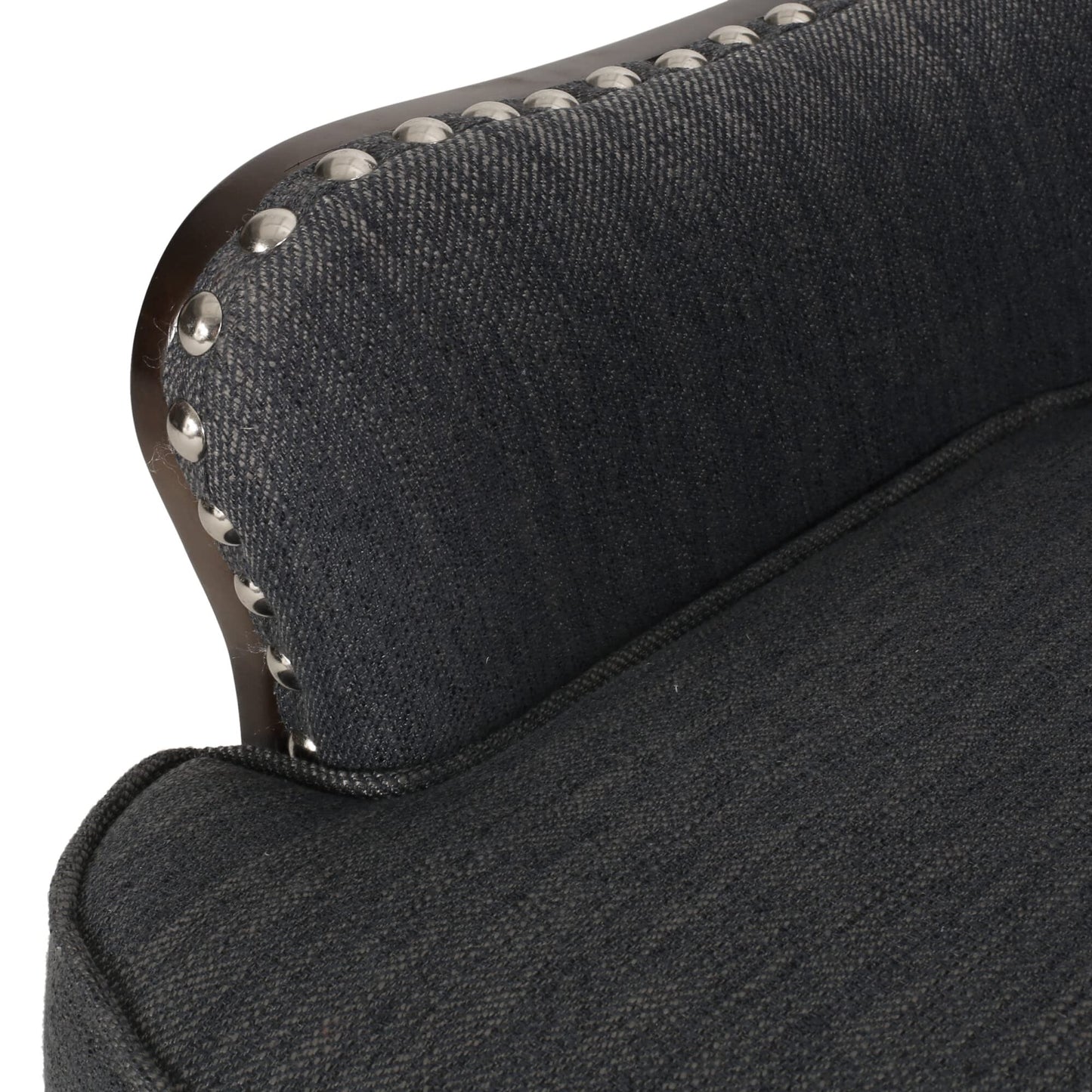 LSFH Unique Design True Innovations Mantua Accent Chair Armchair with Solid sagwan Wooden Legs Single Sofa Chair for Small Apartments, Living Room or Bedroom (Set of 2 Chair, Grey)