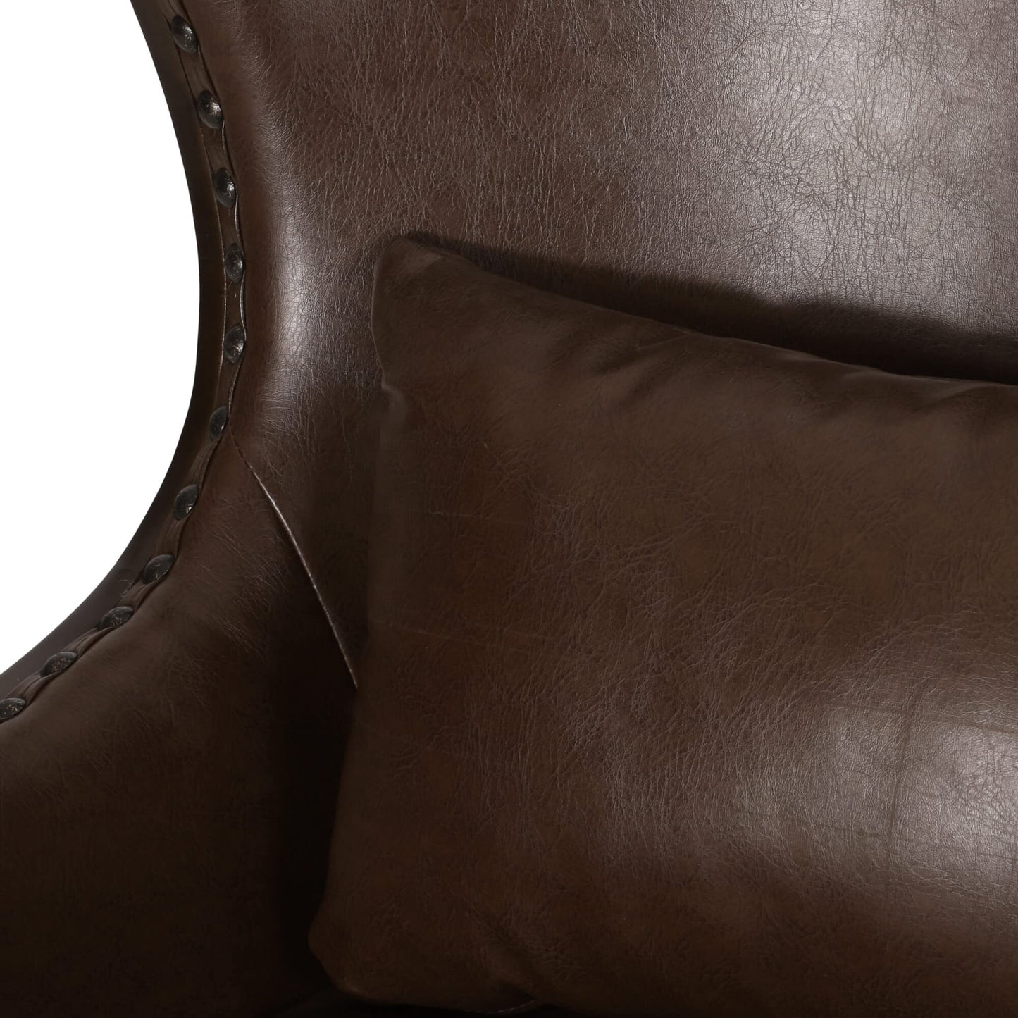 LSFH Unique Design True Innovations Mantua Accent Chair Armchair with Solid sagwan Wooden Legs Single Sofa Chair for Small Apartments, Living Room or Bedroom (1 Chair, Dark Brown)