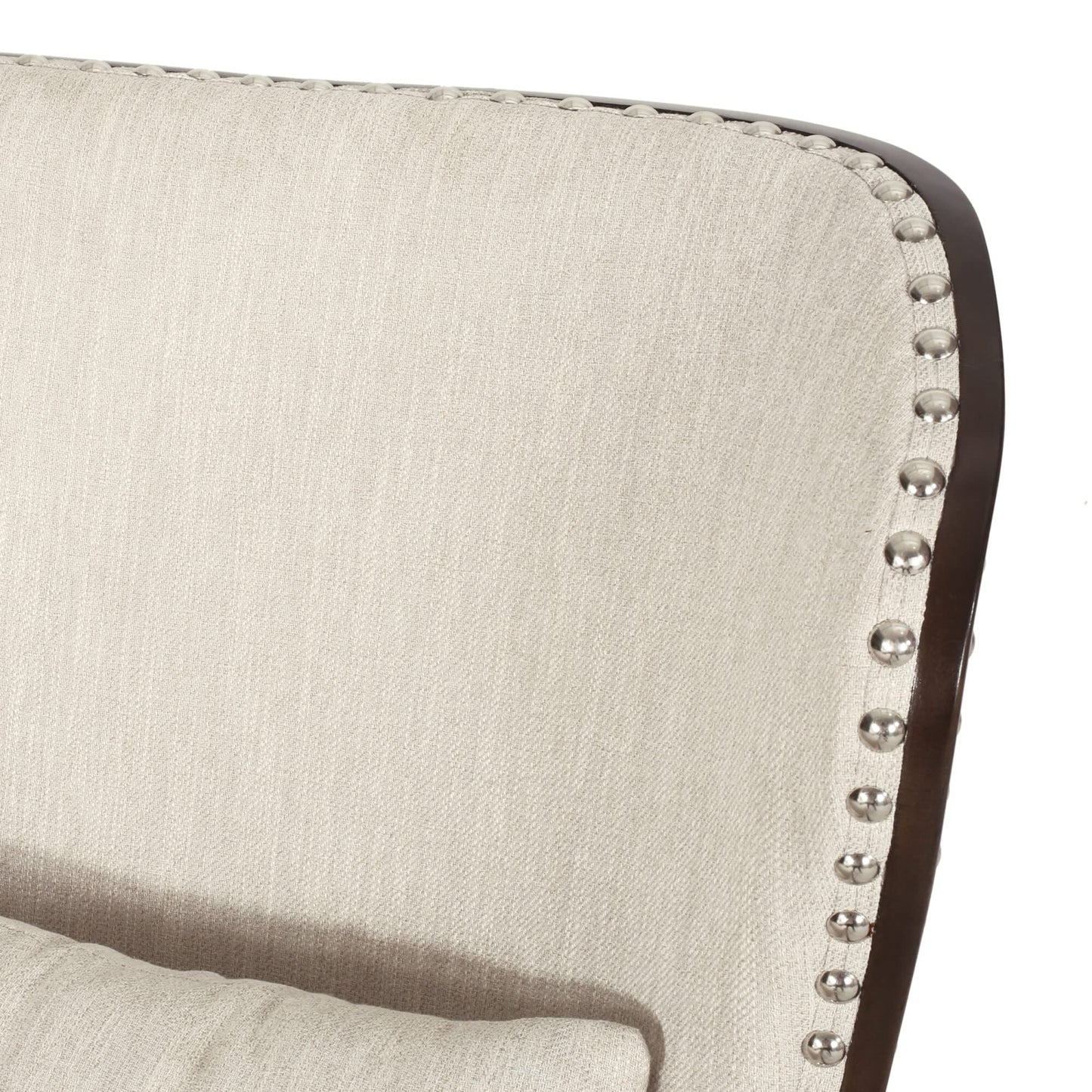 LSFH Unique Design True Innovations Mantua Accent Chair Armchair with Solid sagwan Wooden Legs Single Sofa Chair for Small Apartments, Living Room or Bedroom (1 Chair, Beige)