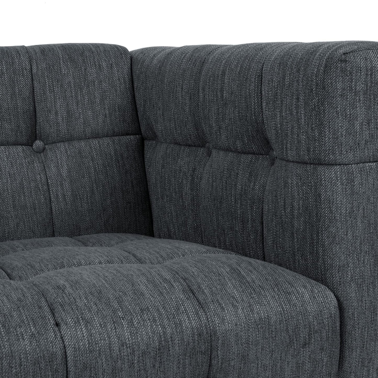 LSFH Unique Design True Innovations Larnan Tufted Accent Chair Armchair with Solid sagwan Wooden Frame Single Sofa Chair for Small Apartments, Living Room or Bedroom (1 Chair, Grey)