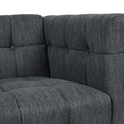 LSFH Unique Design True Innovations Larnan Tufted Accent Chair Armchair with Solid sagwan Wooden Frame Single Sofa Chair for Small Apartments, Living Room or Bedroom (1 Chair, Grey)