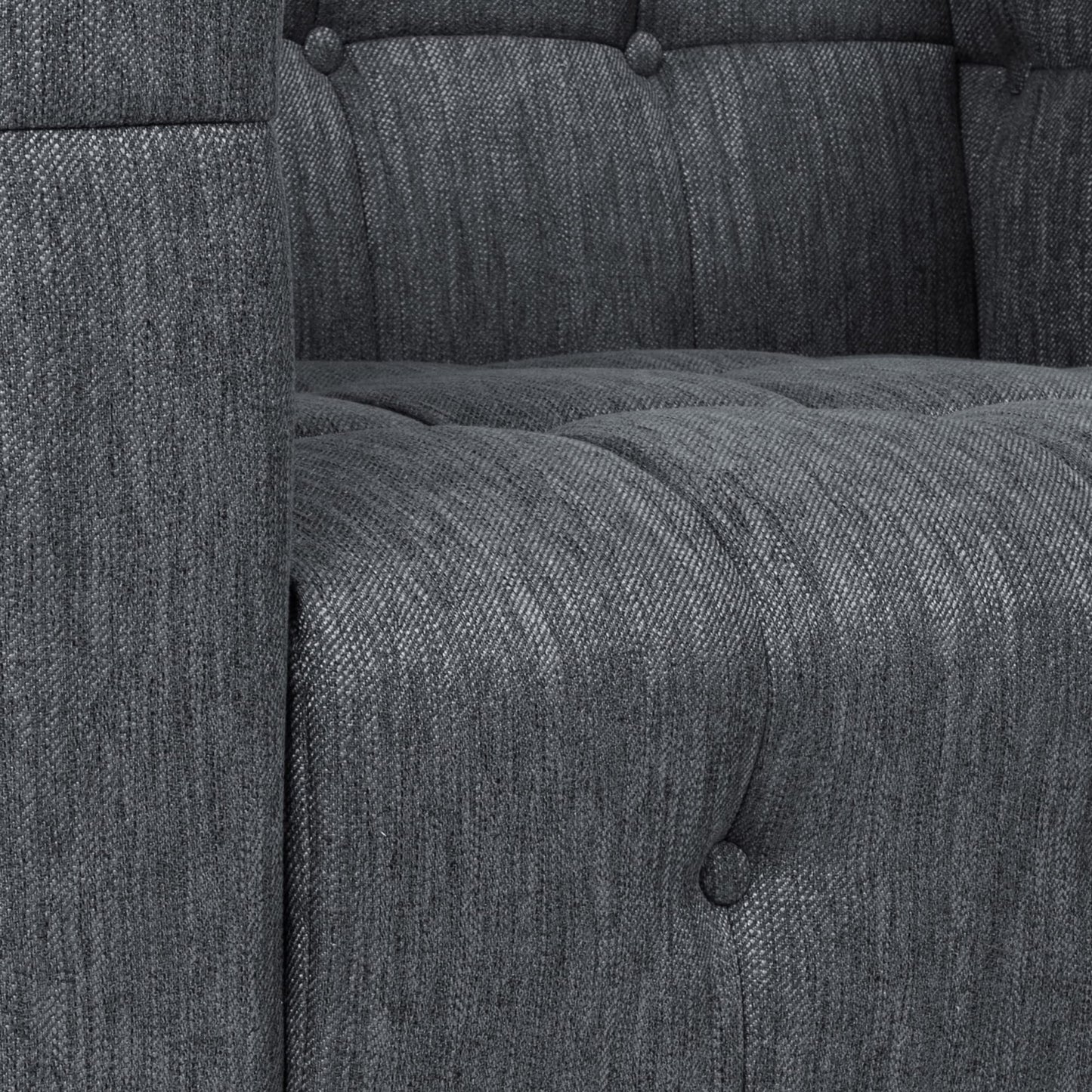 LSFH Unique Design True Innovations Larnan Tufted Accent Chair Armchair with Solid sagwan Wooden Frame Single Sofa Chair for Small Apartments, Living Room or Bedroom (Set of 2 Chairs, Grey)